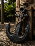Black Nautical Anchor